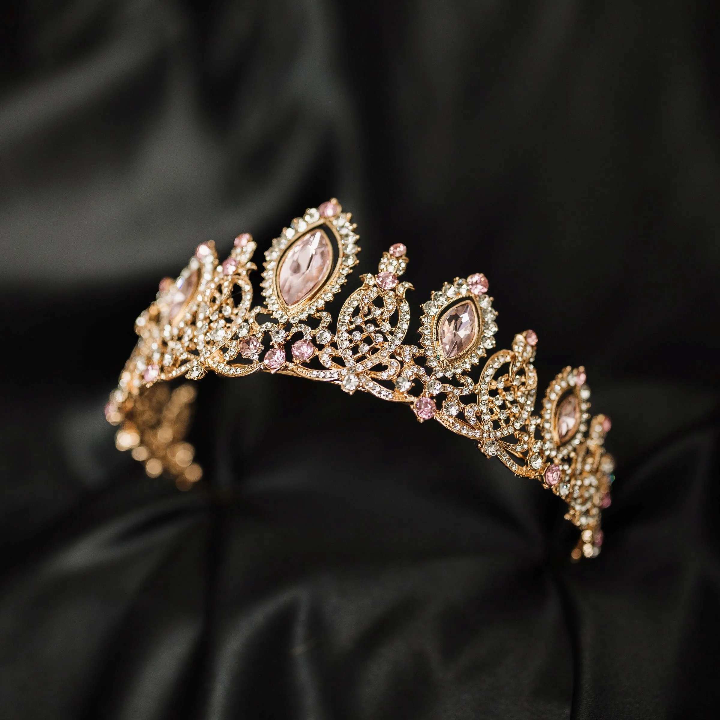 Brianna's Tiara in Pink & Gold