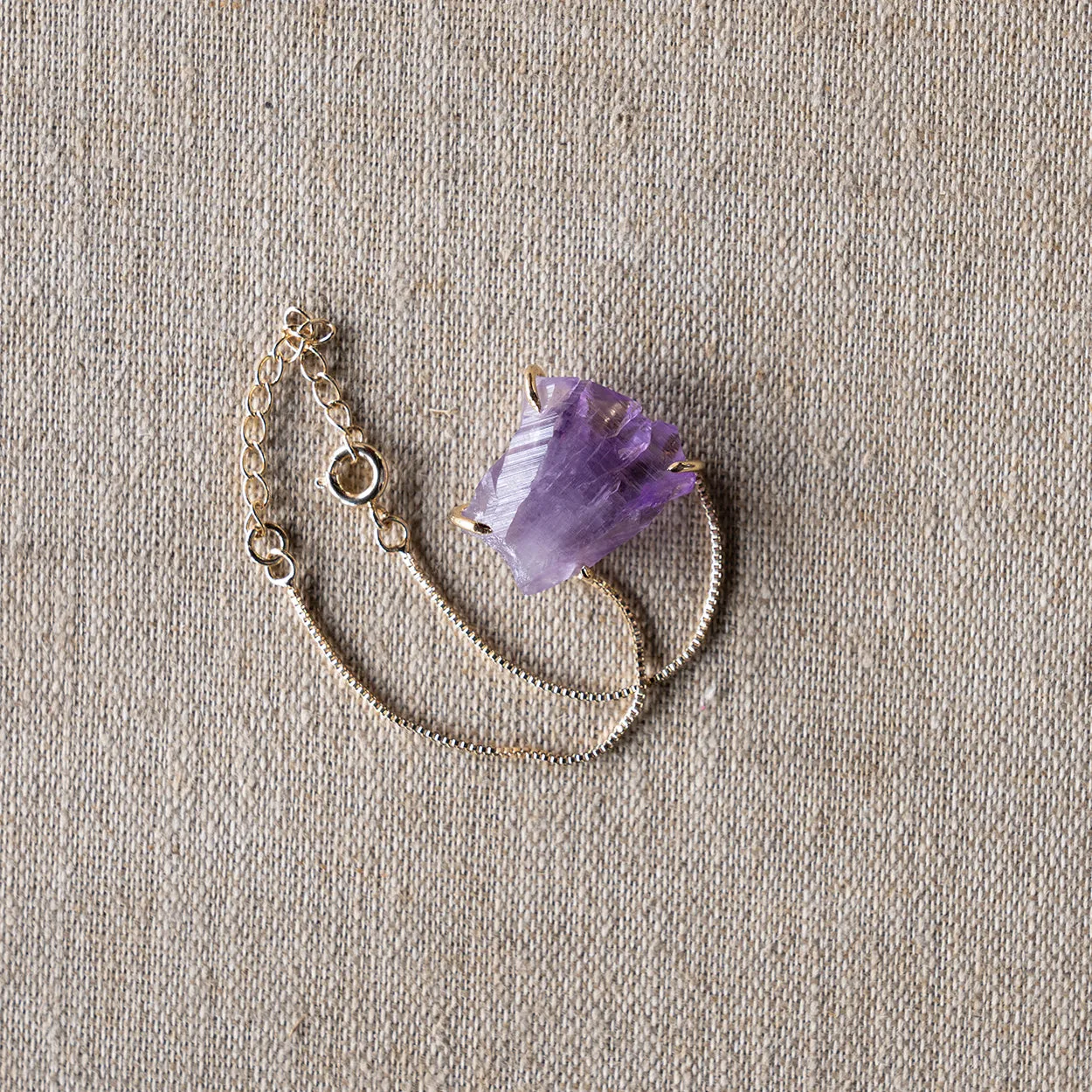 Brut Amethyst Rough Bracelet