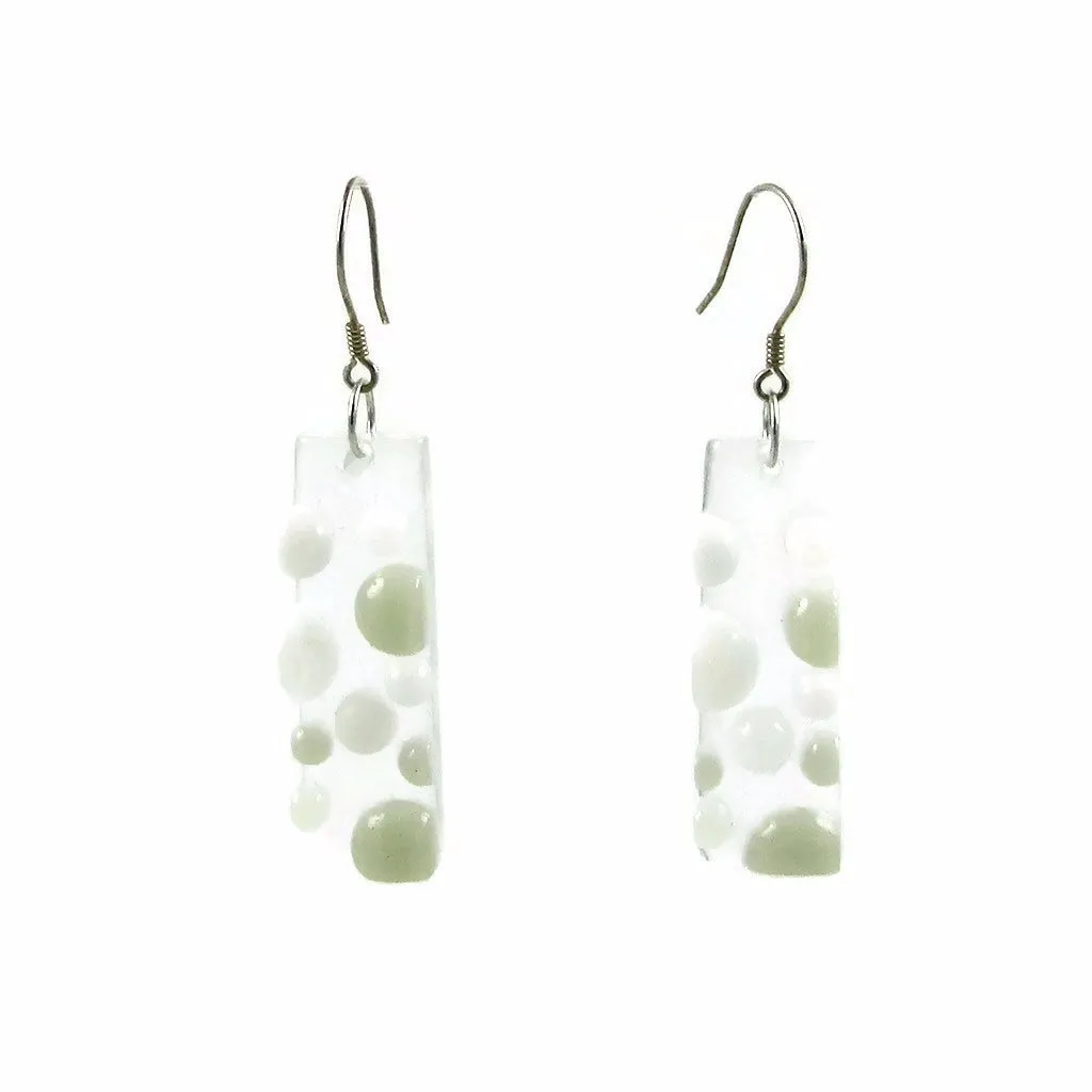 Bubbles Glass Earrings - Aqua