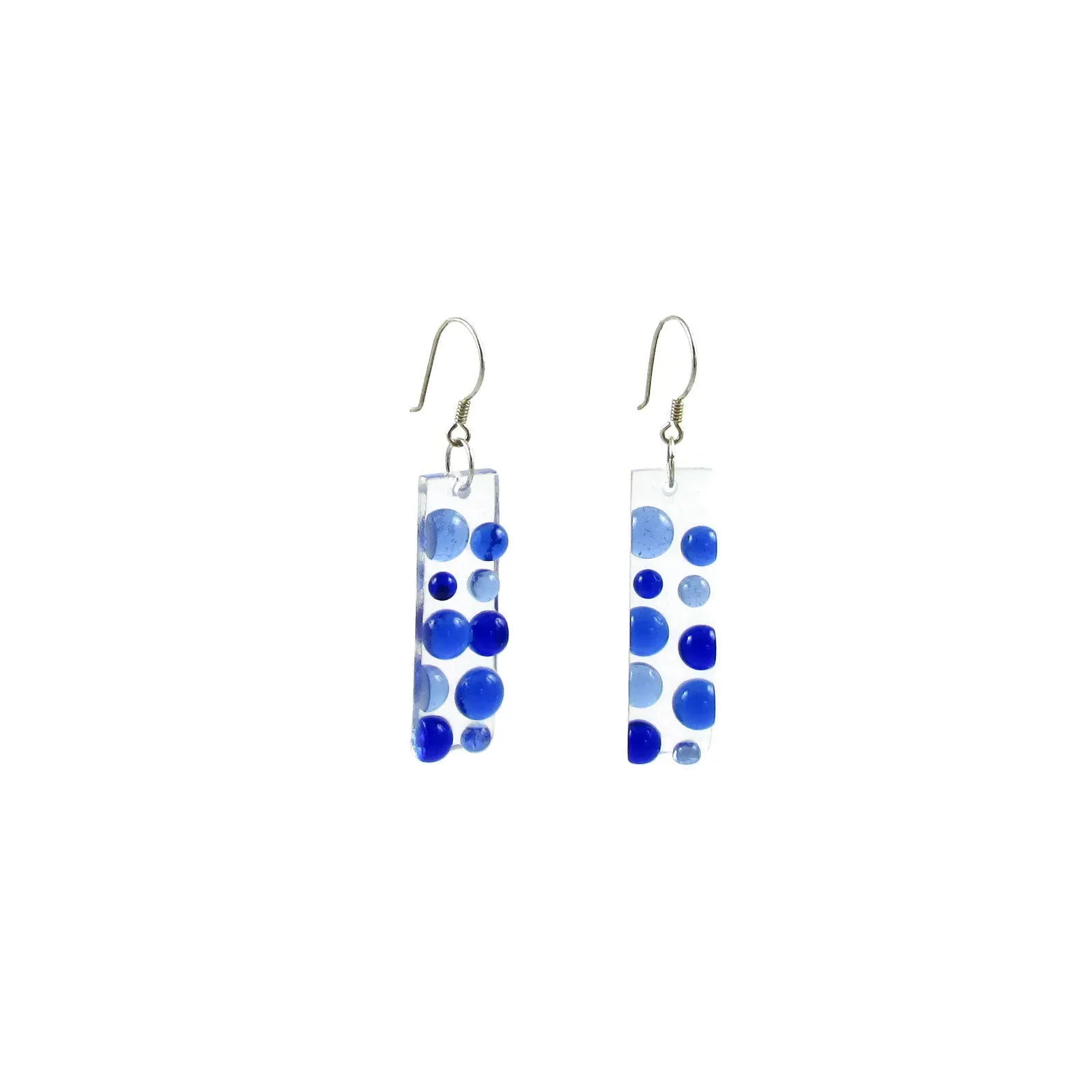 Bubbles Glass Earrings - Aqua