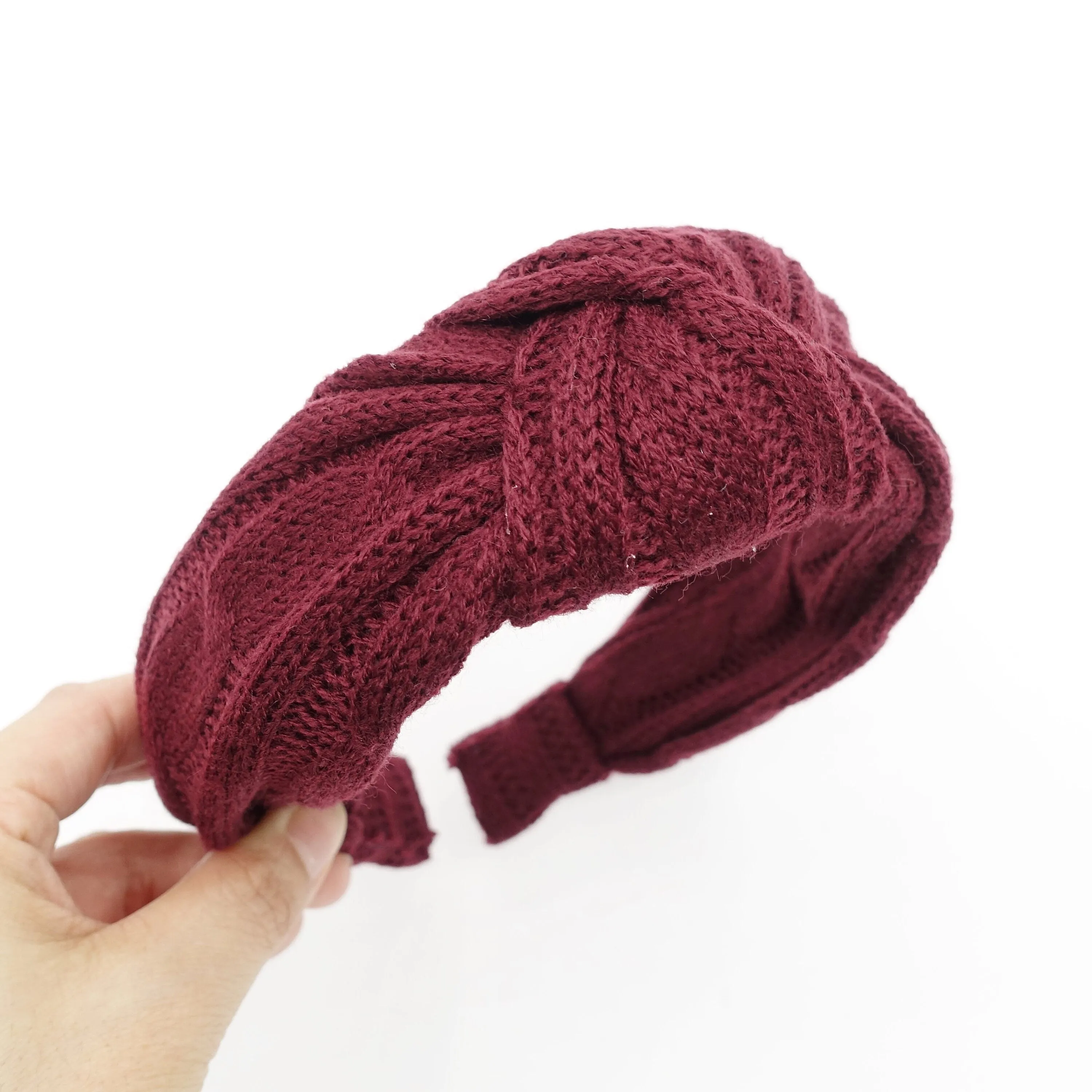 cable knit pattern headband top knot hairband hair accessories