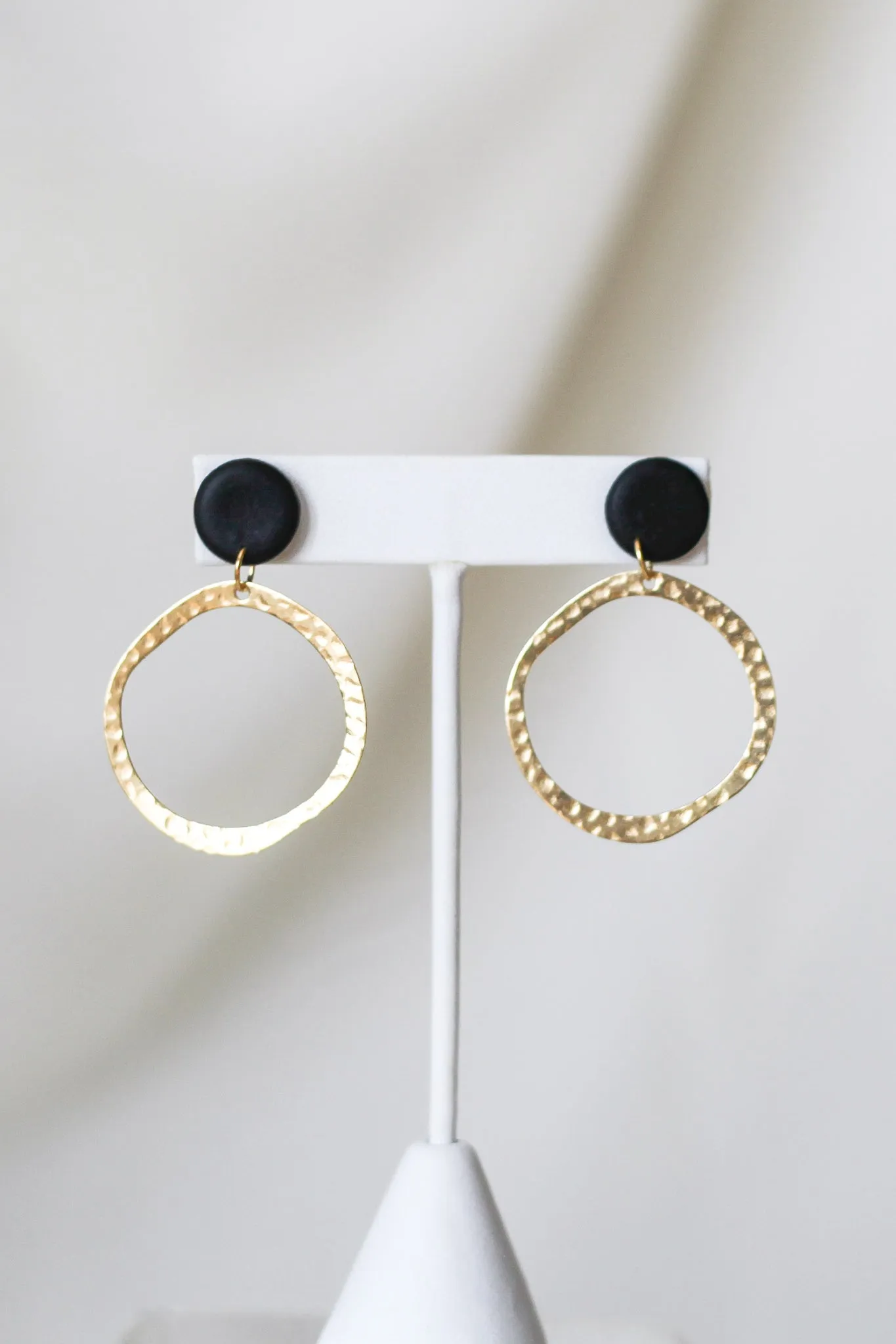 Cait Hammered Hoop Earrings