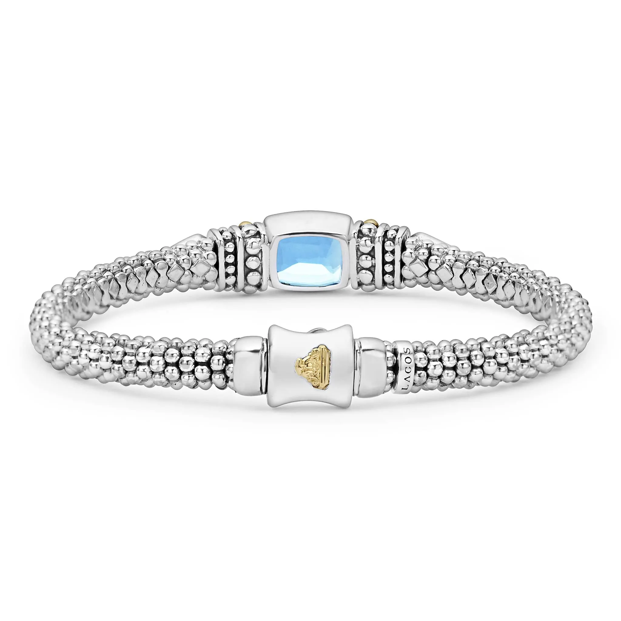 Caviar Color Swiss Blue Topaz Caviar Bracelet | 6mm