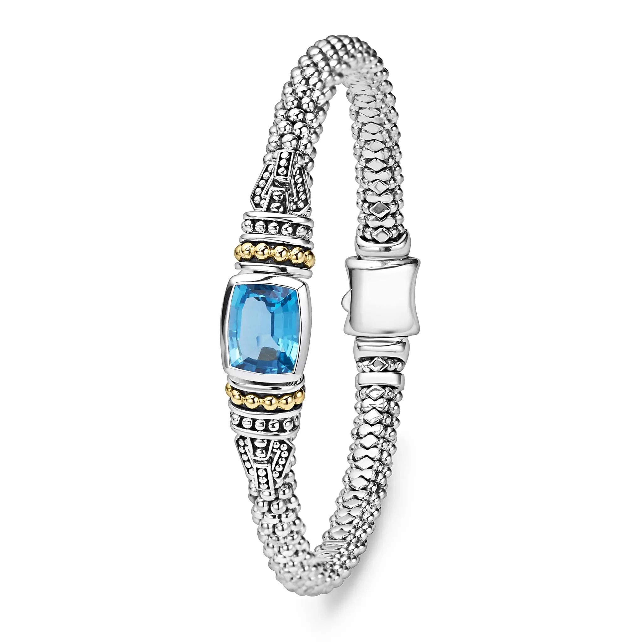 Caviar Color Swiss Blue Topaz Caviar Bracelet | 6mm