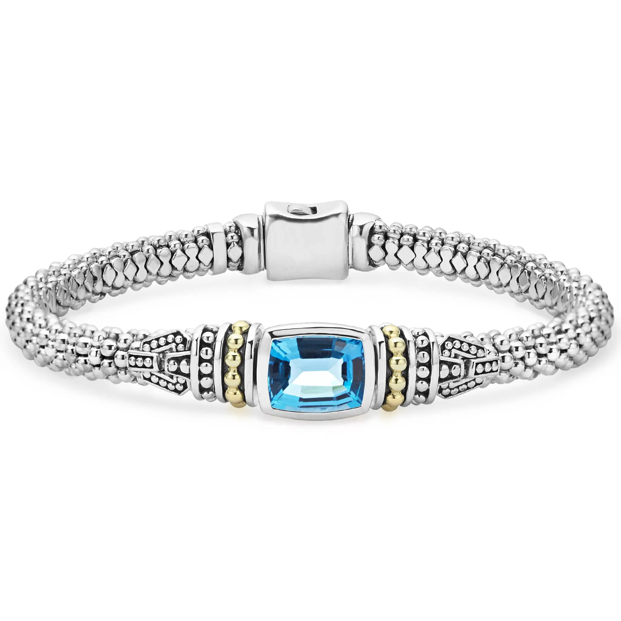 Caviar Color Swiss Blue Topaz Caviar Bracelet | 6mm