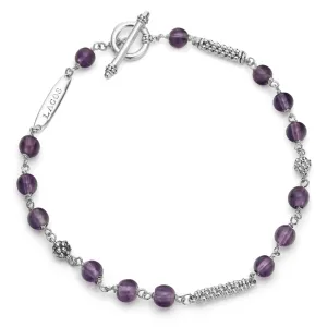 Caviar Icon Amethyst Beaded Bracelet