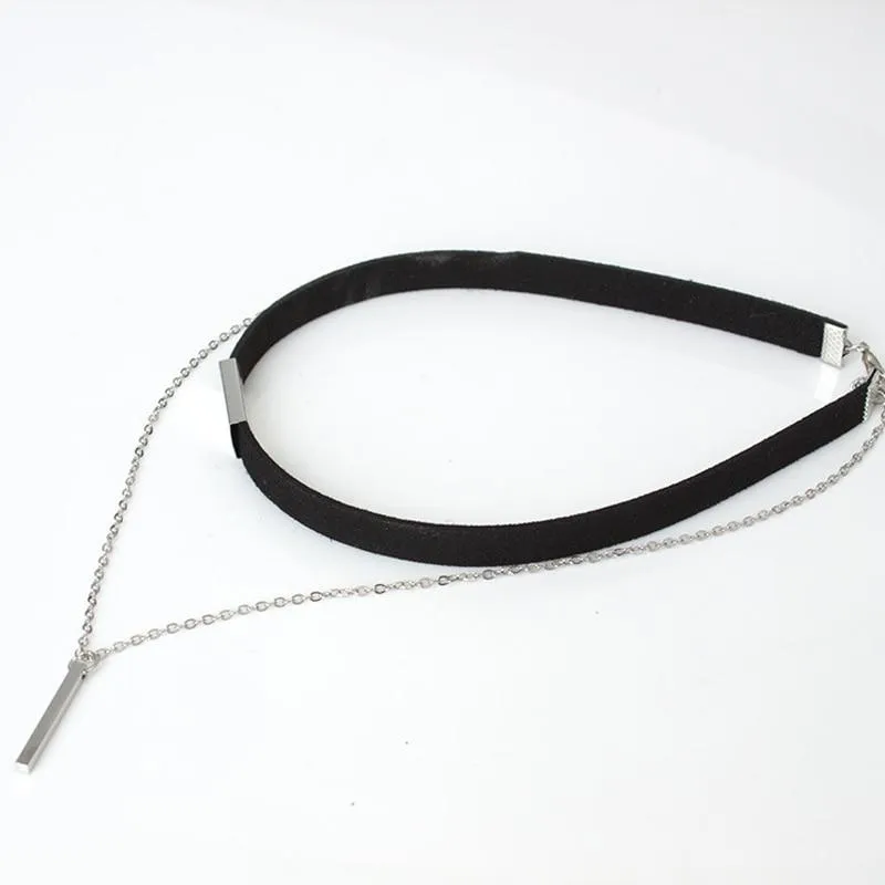 Chain Choker Necklace For Women Strip Rope Choker