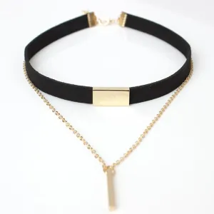 Chain Choker Necklace For Women Strip Rope Choker