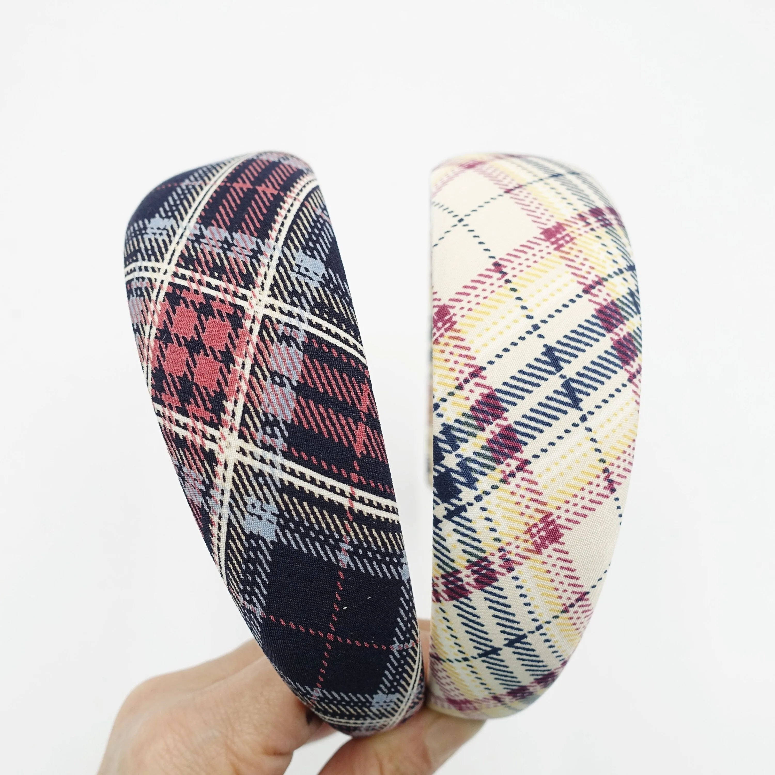 check headband plaid pattern hairband basic hair accessory for women