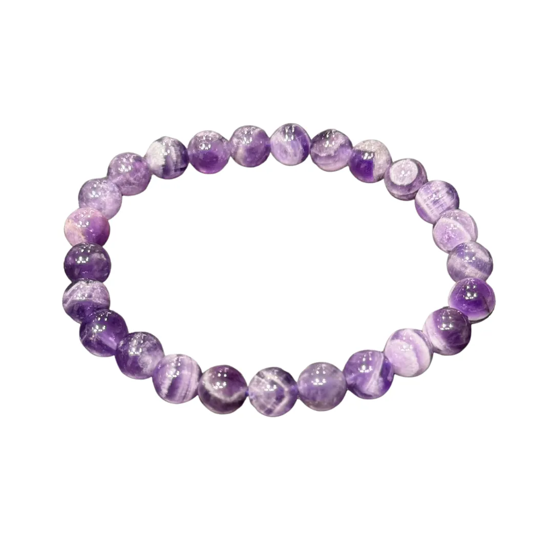 Chevron Amethyst Crystal Bracelet - Healing | Wisdom | Cleansing