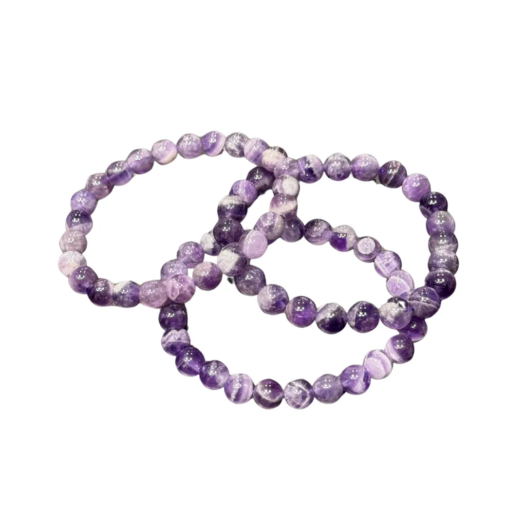 Chevron Amethyst Crystal Bracelet - Healing | Wisdom | Cleansing