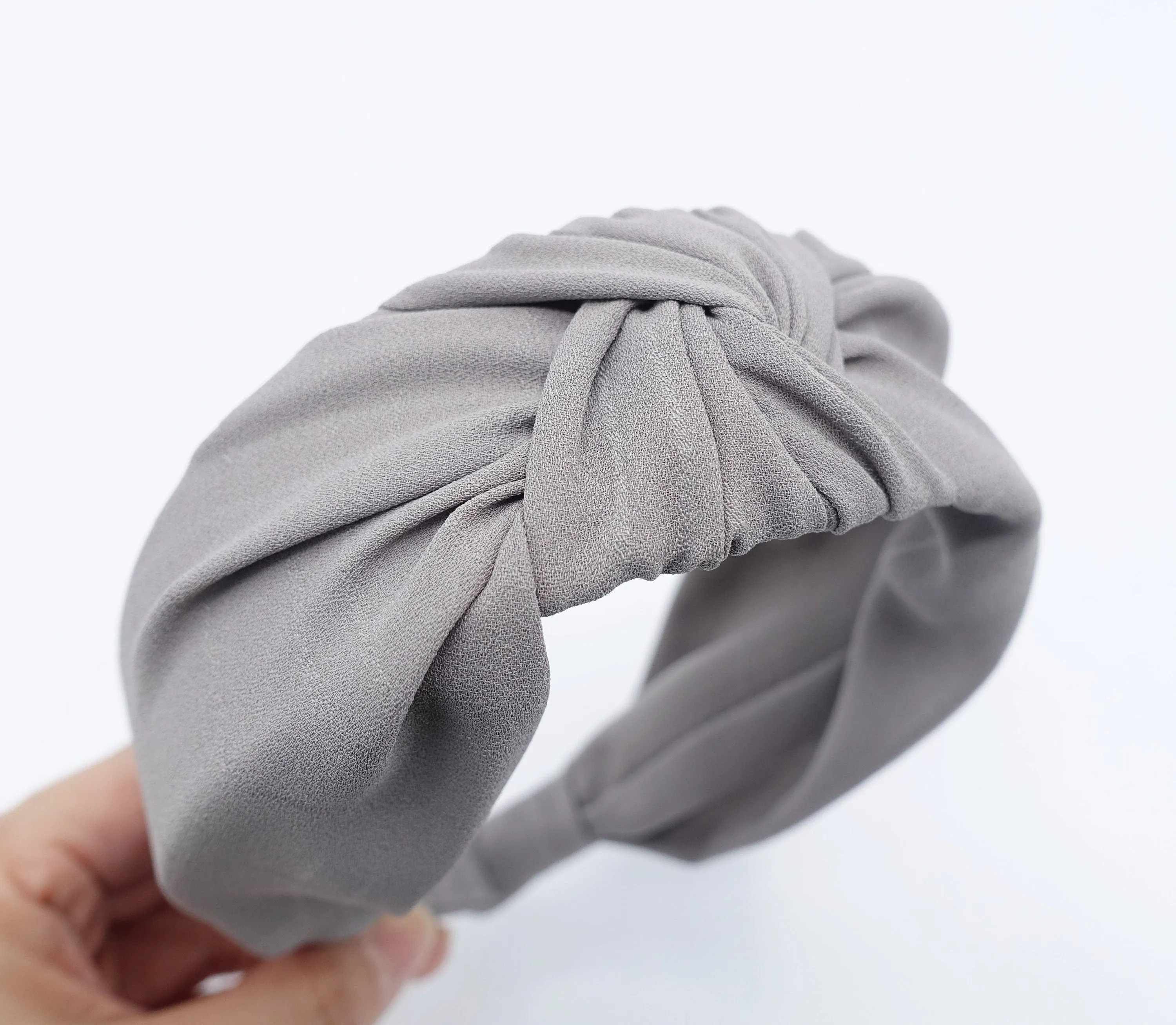 chiffon grid knot headband thin fabric hairband women hair accessory