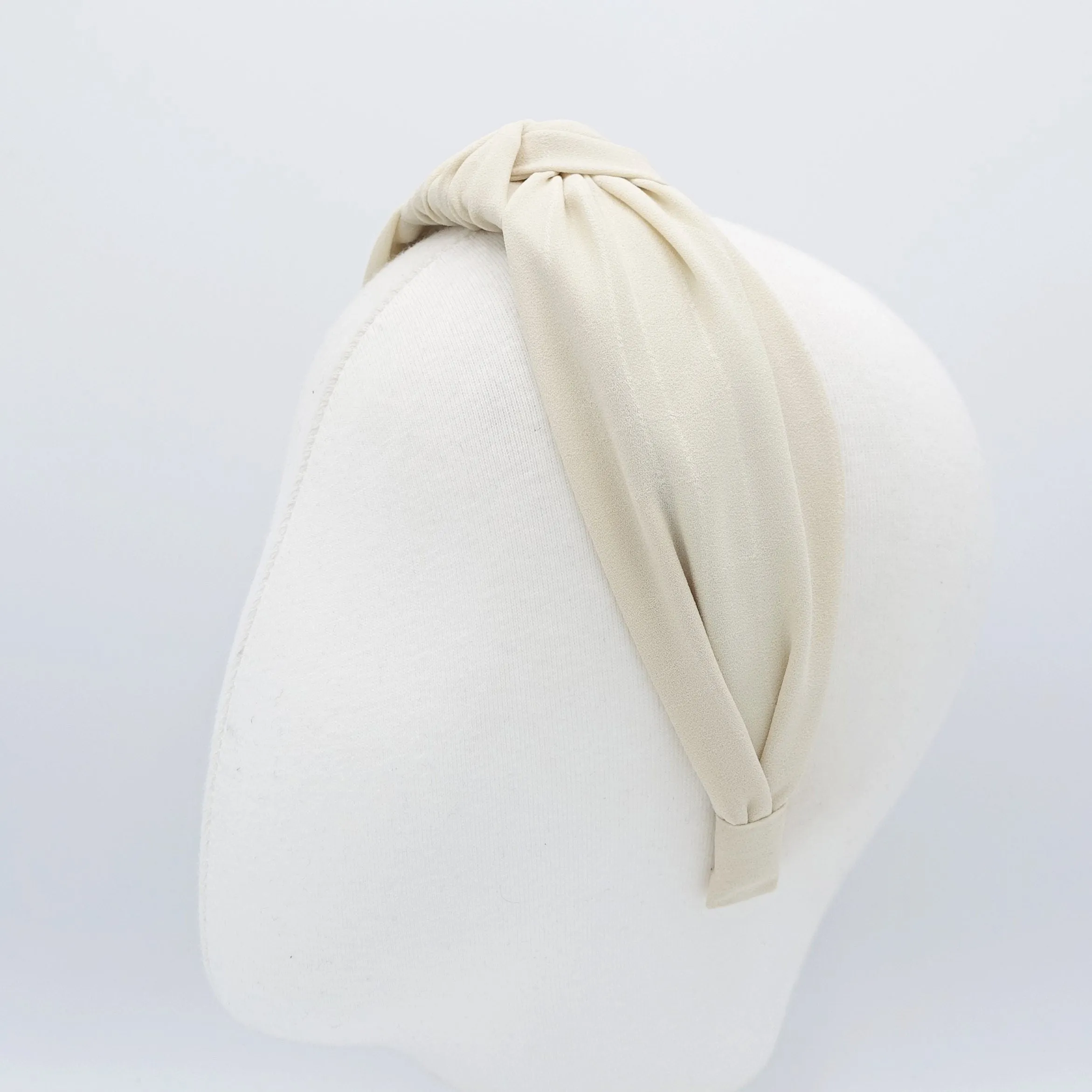 chiffon grid knot headband thin fabric hairband women hair accessory