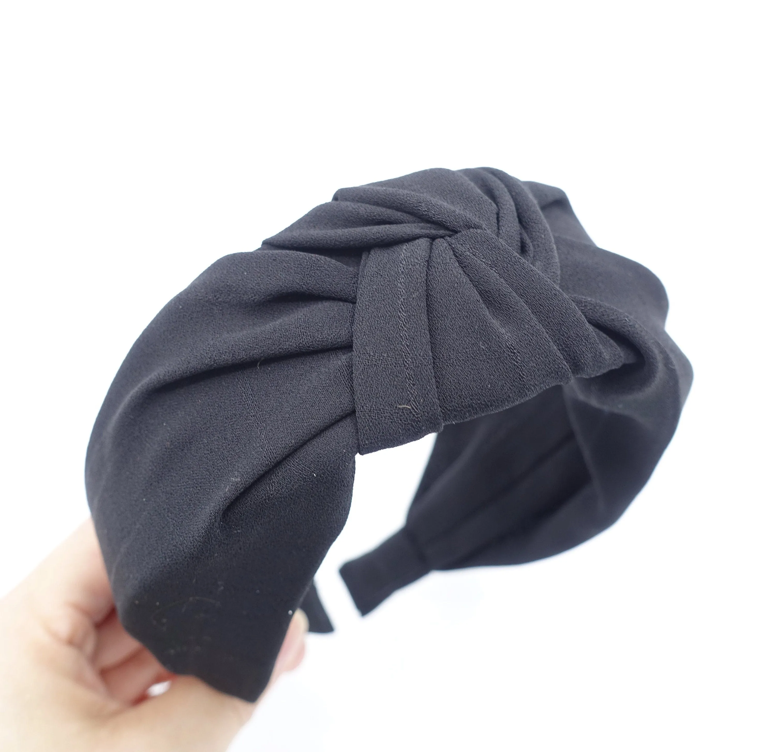 chiffon grid knot headband thin fabric hairband women hair accessory