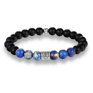 Classy Men Taurus Blue Beaded Zodiac Bracelet