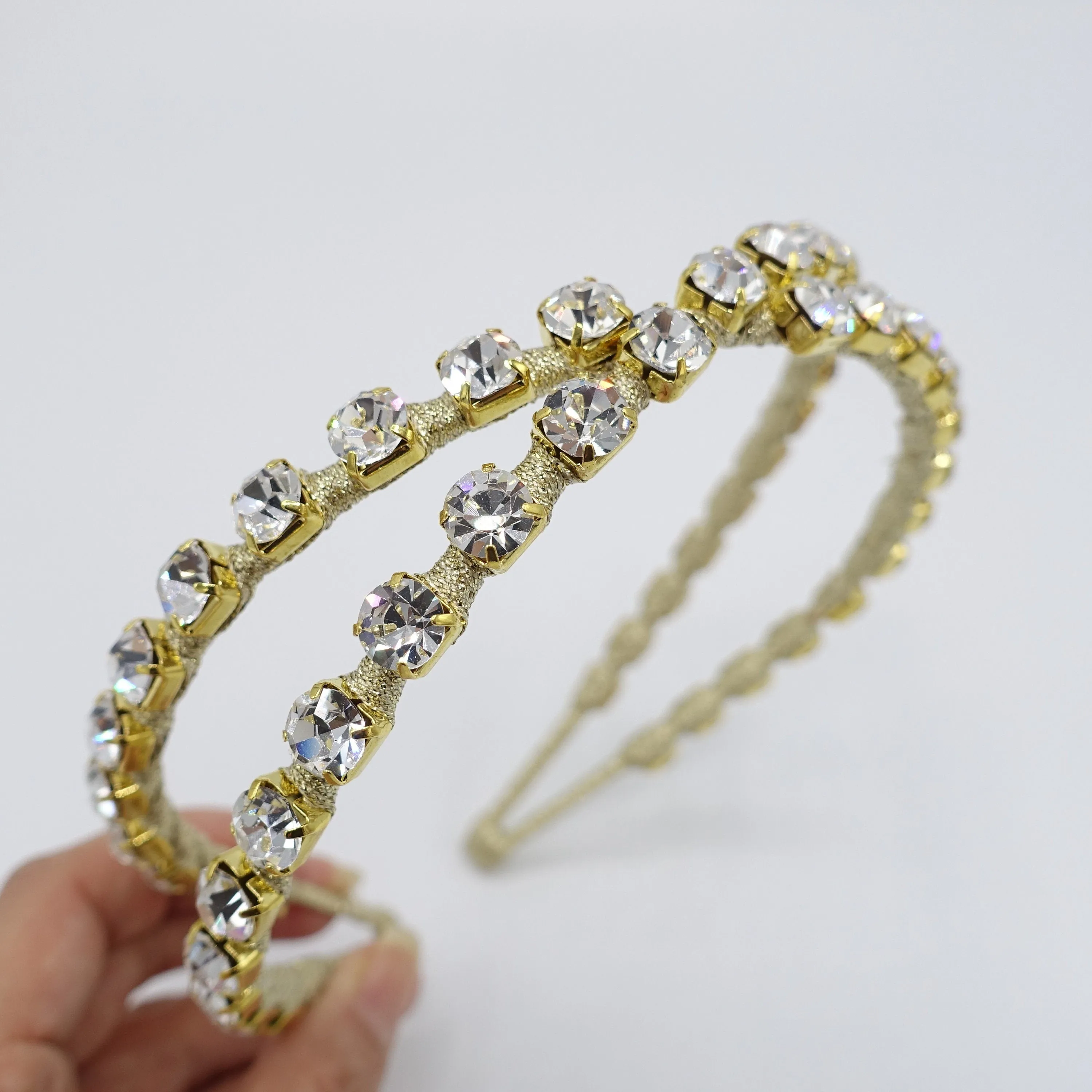 cross headband, rhinestone headband, bridal headband, bling headband for women