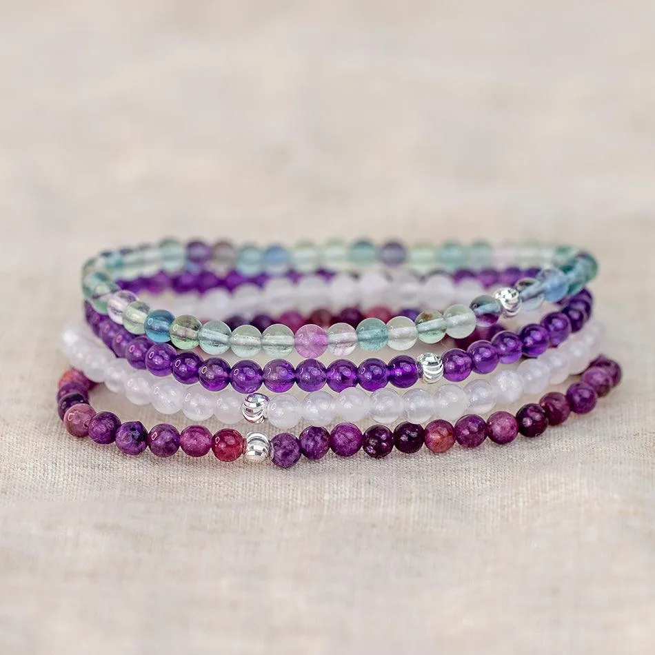 Crown Chakra Bracelet Set