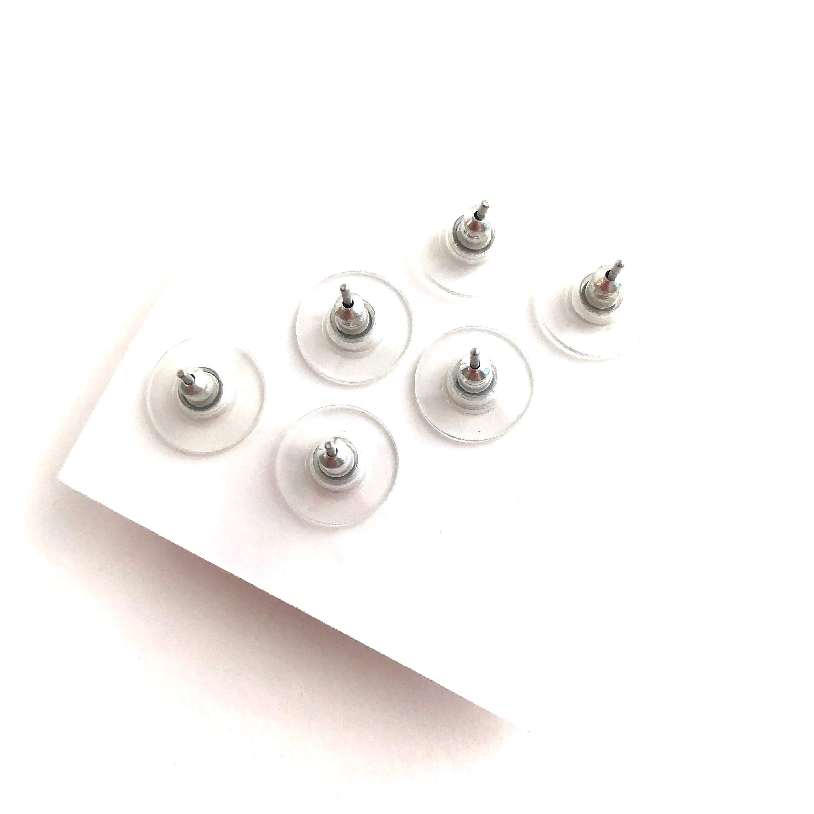 Crown Jewel Mix Stud Earring Set | 8mm Vintage Lucite Triple Studs Set