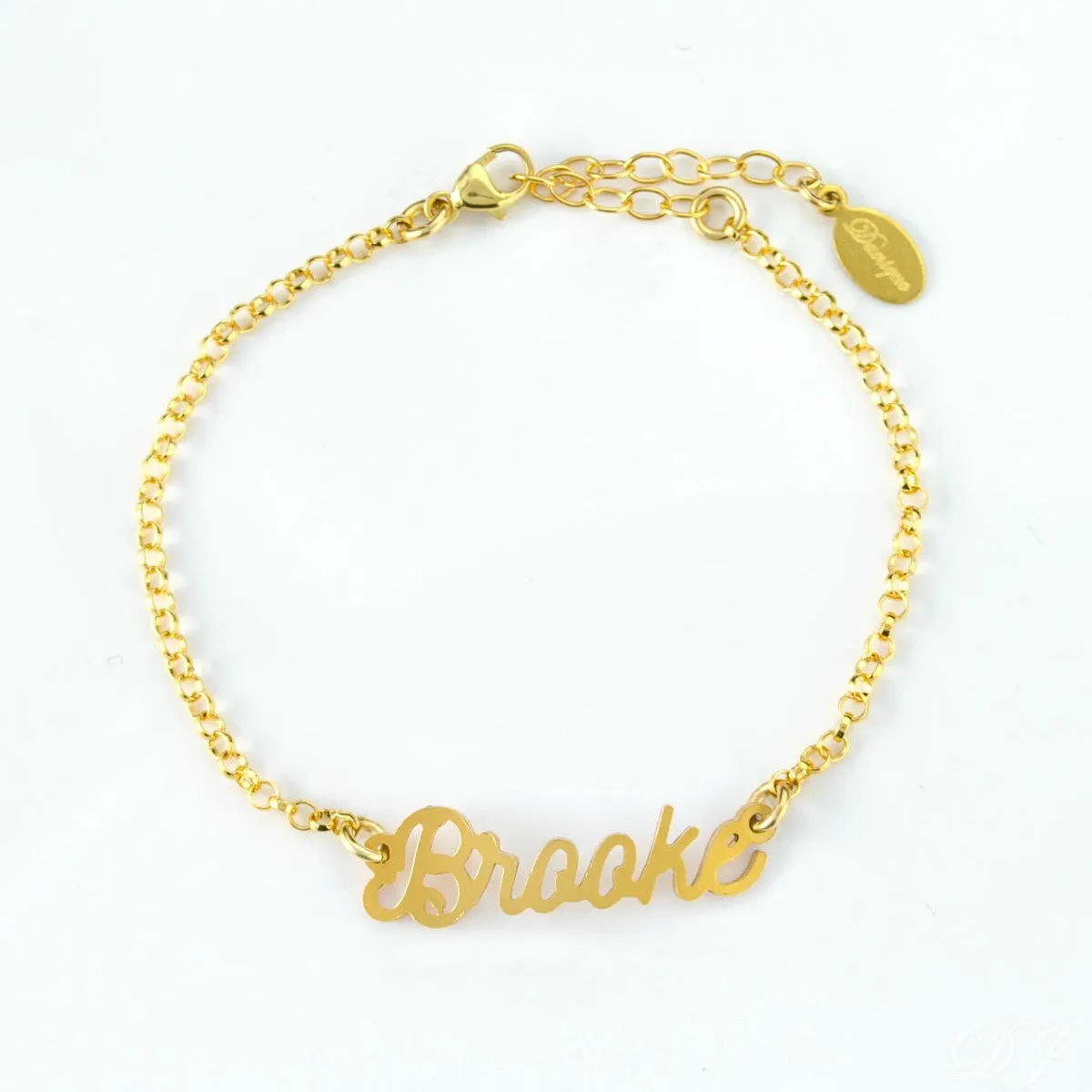 Custom Name Plate Bracelet in Gold or Silver