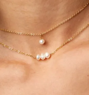 Dainty Pearl Choker Necklace