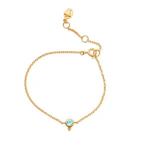 Delphi Bracelet, Blue Topaz, Gold