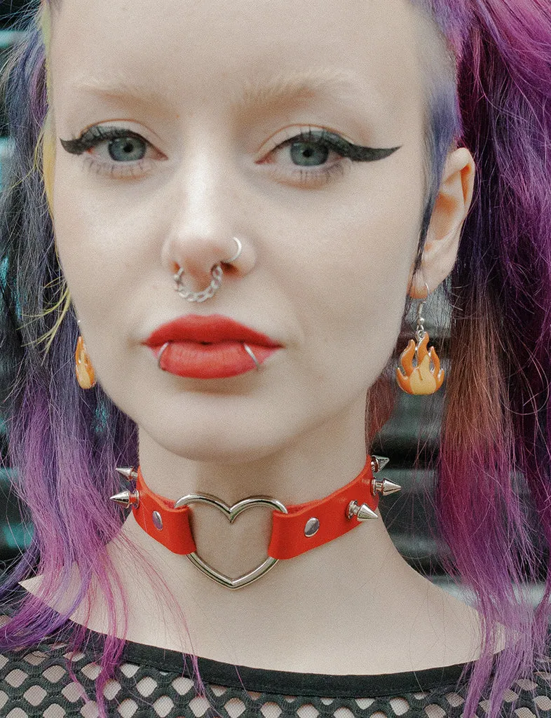 DEMON HEARTS CHOKER - RED