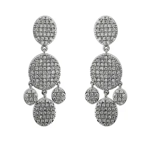 Diamond Chandelier Earrings 1 3/4Ctw