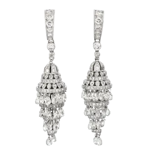 Diamond Chandelier Earrings, 10.00 Carats