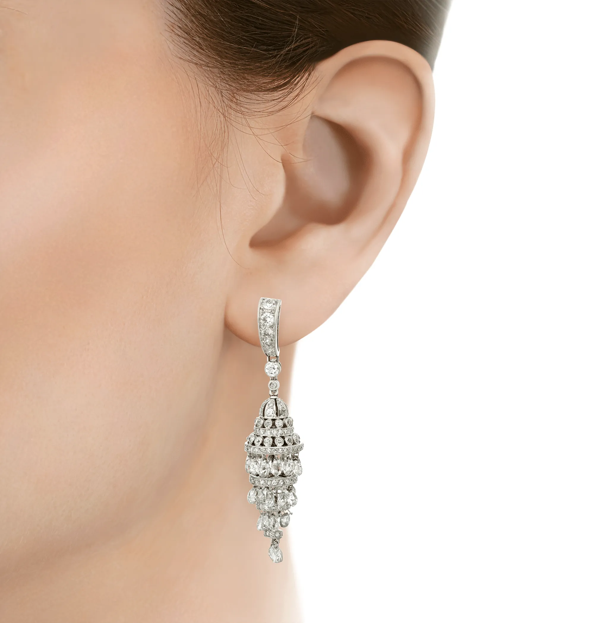 Diamond Chandelier Earrings, 10.00 Carats