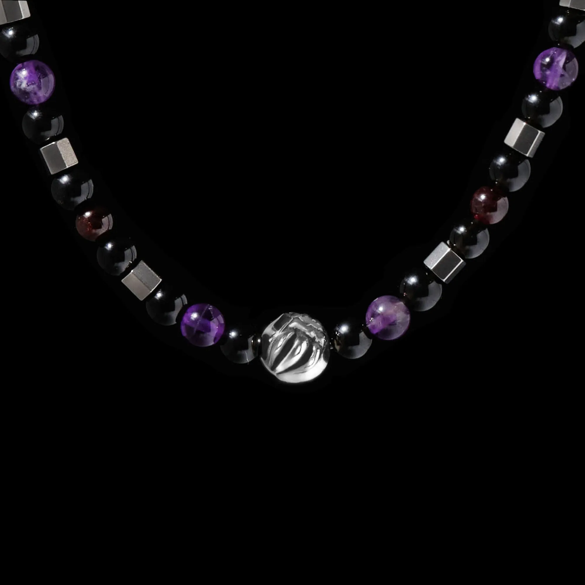 Dragon Claw Necklace with Amethyst, Garnet, Obsidian | The Emperor Necklace