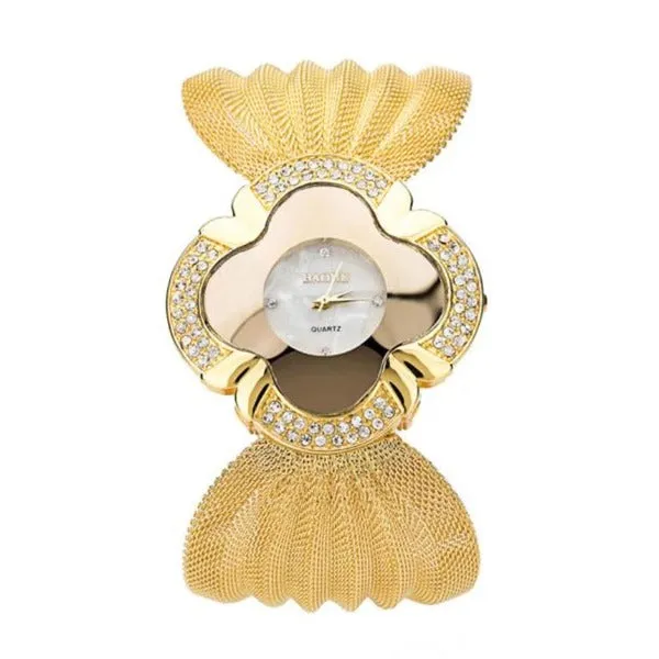 Elegant Butterfly Gold Watch