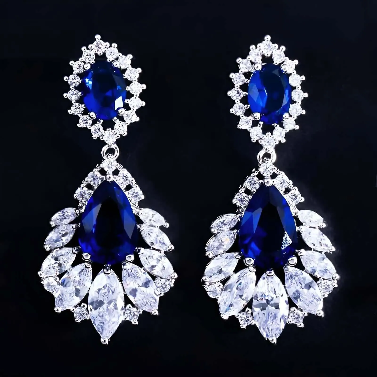 Elegant Chandelier AAA  Drop Earrings