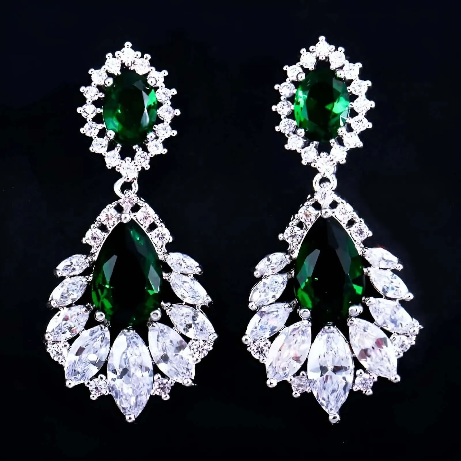 Elegant Chandelier AAA  Drop Earrings