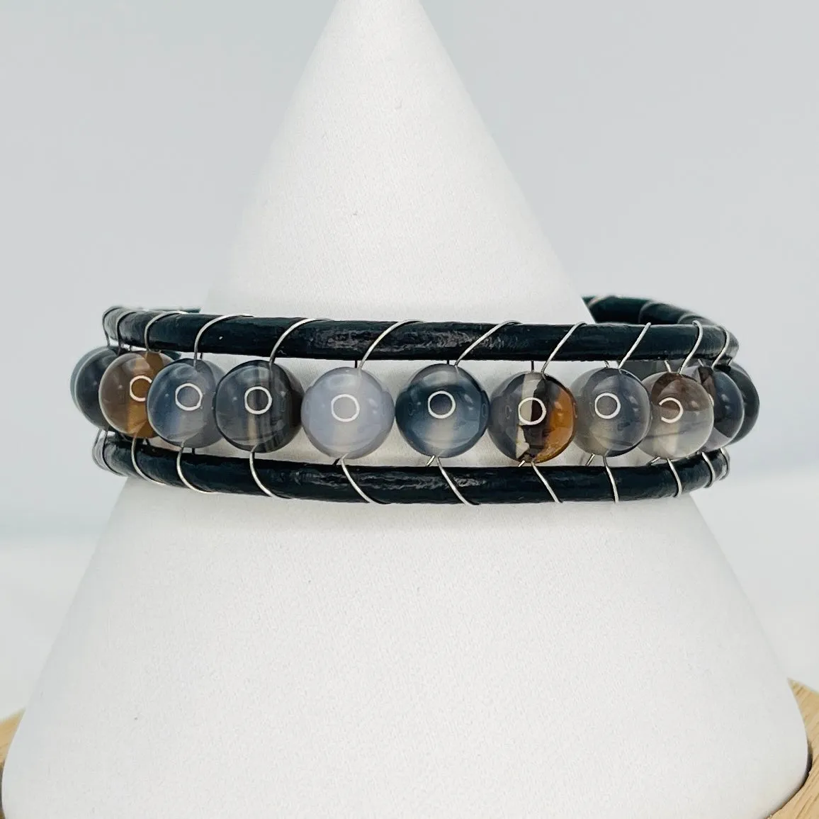 Elegant Natural Stone Leather Bracelets – Thoughtful Gifting