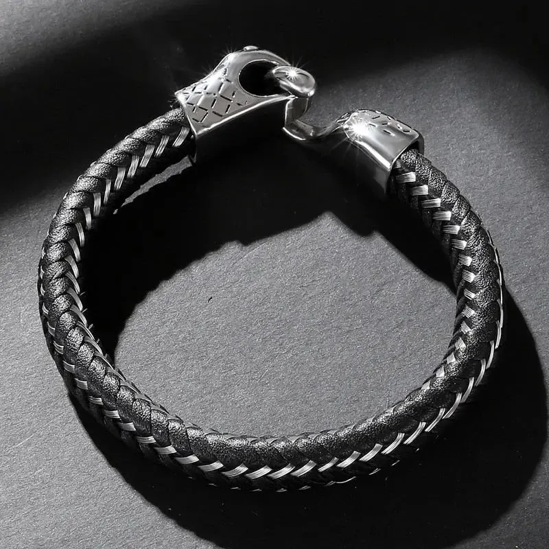 Elegant Snake Bracelet - Cross & Crown