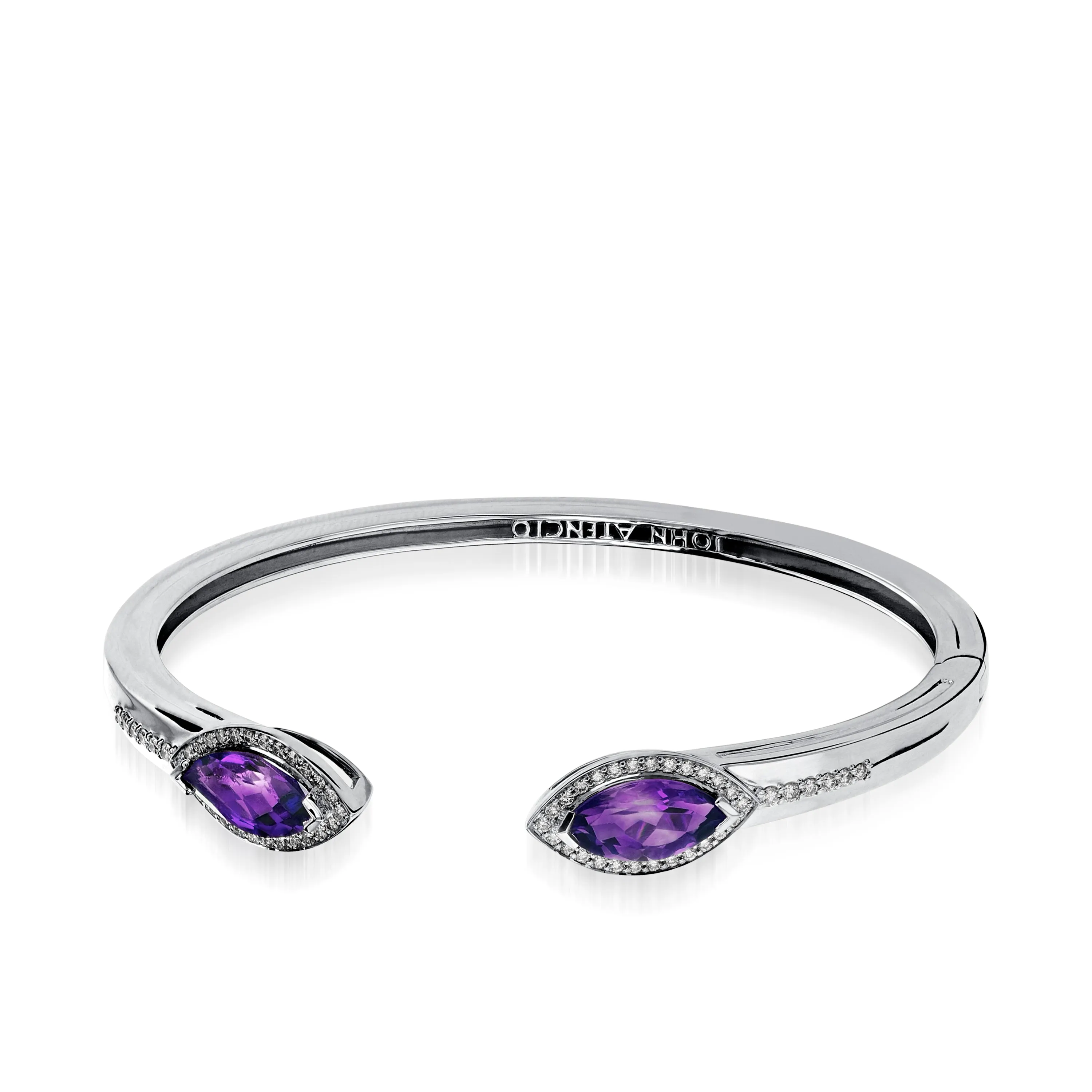 Elixir Gemstone Hinged Cuff with Diamonds