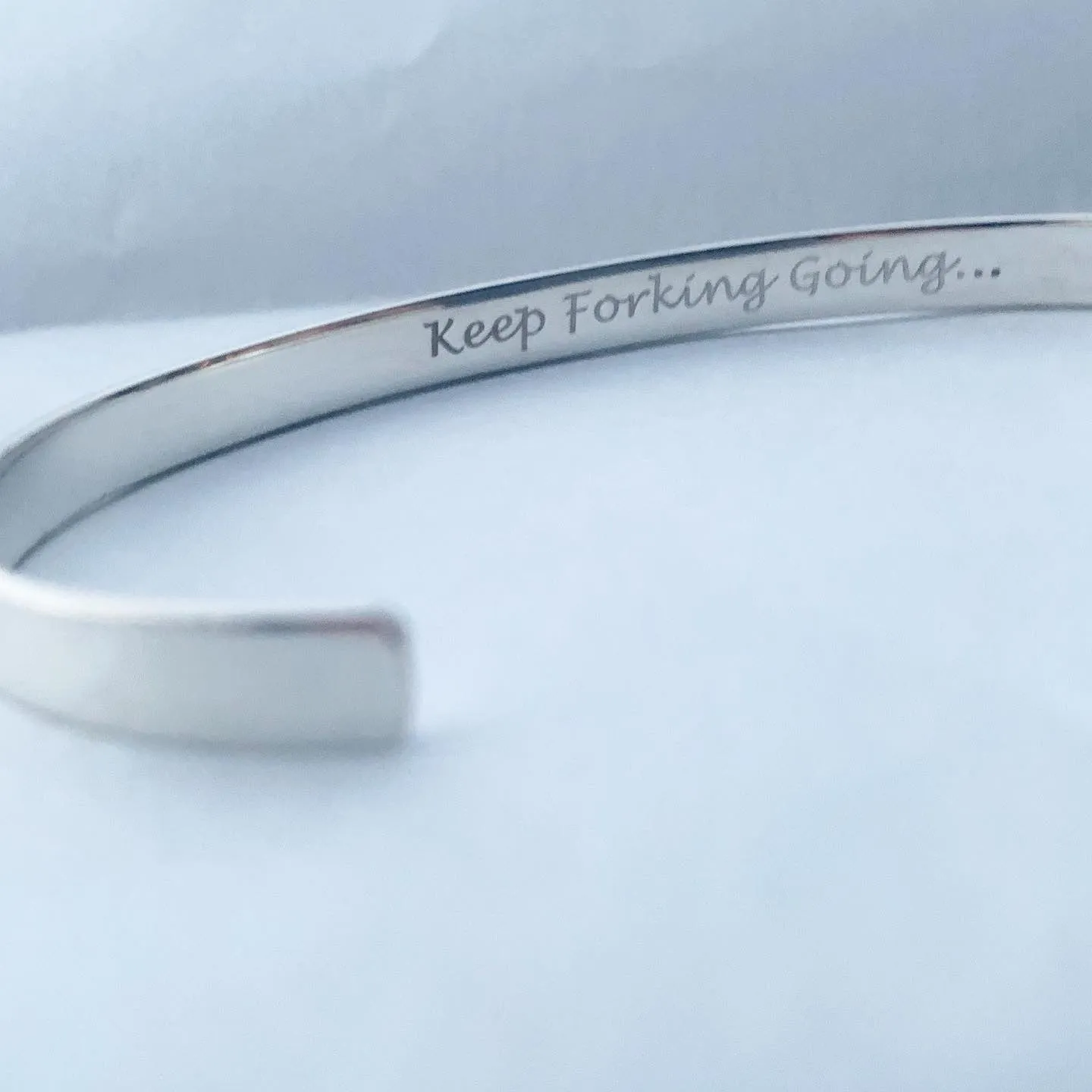 Engraved Sterling Silver Cuff