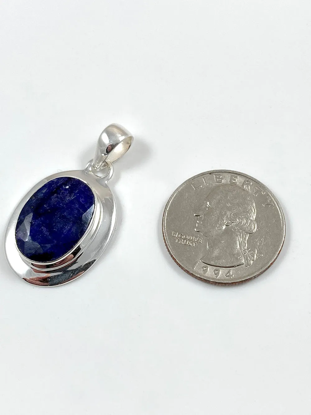 Faceted Indian Sapphire Pendant