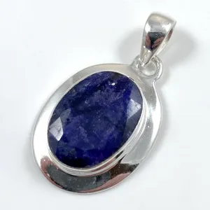 Faceted Indian Sapphire Pendant