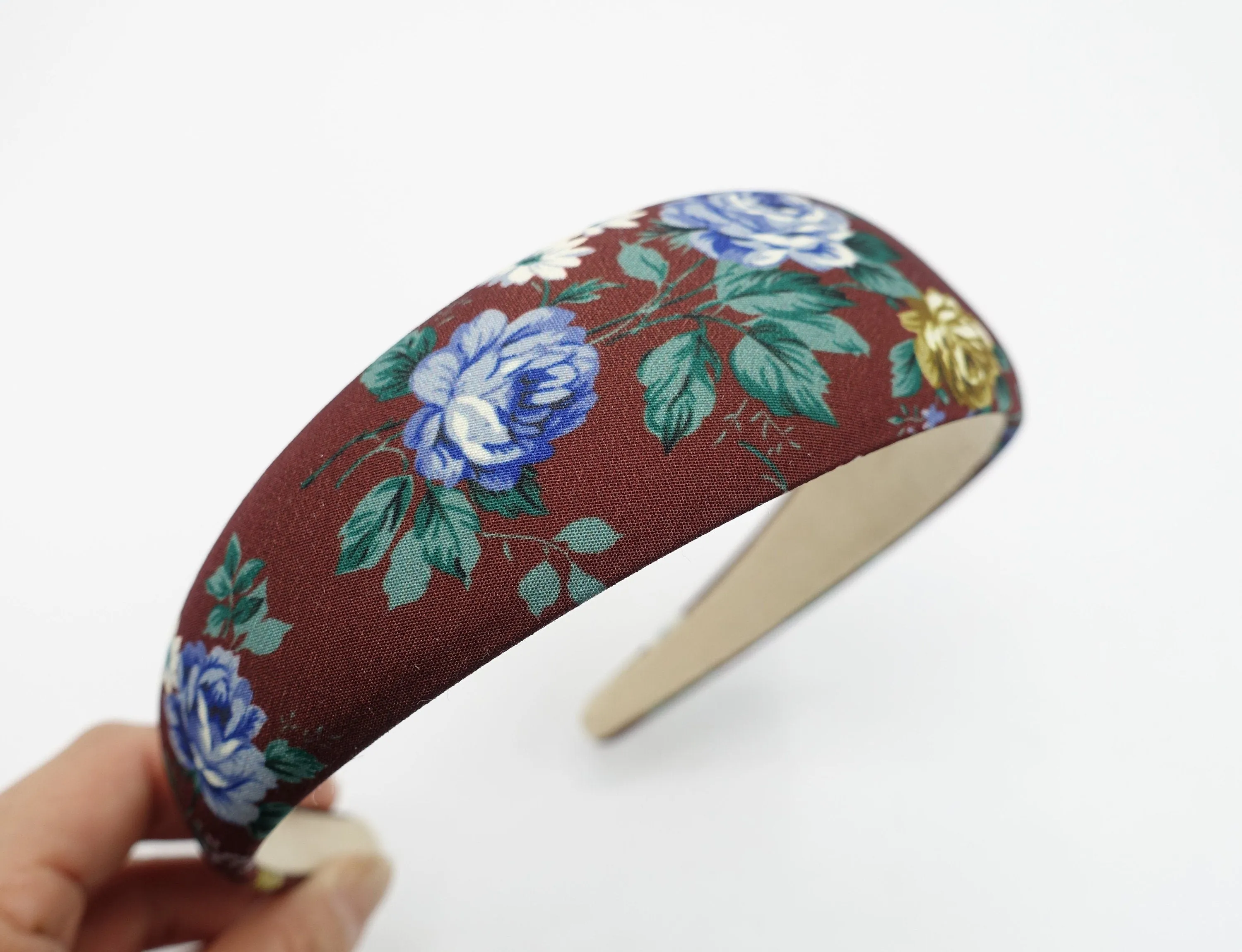 floral padded headband flower print hairband hair accessory for women