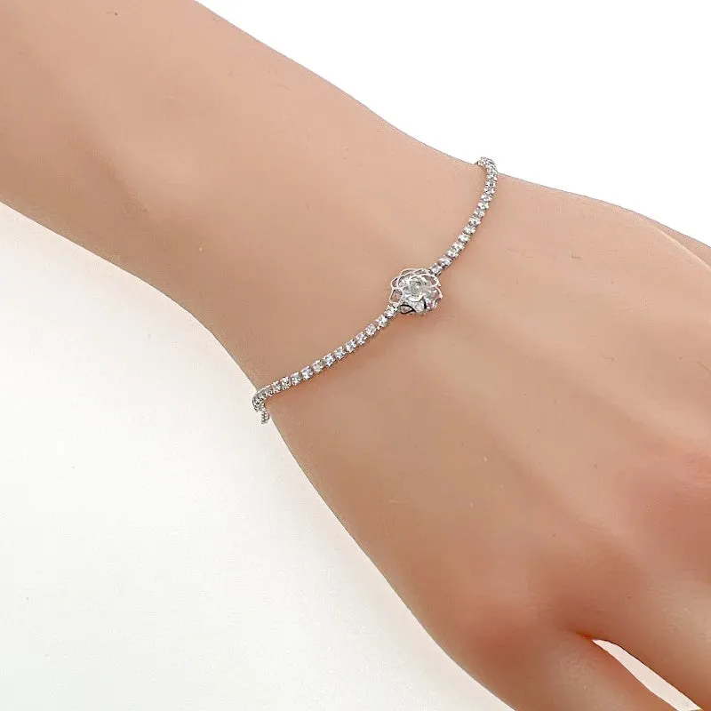 Flower Cubic Zirconia Bracelet