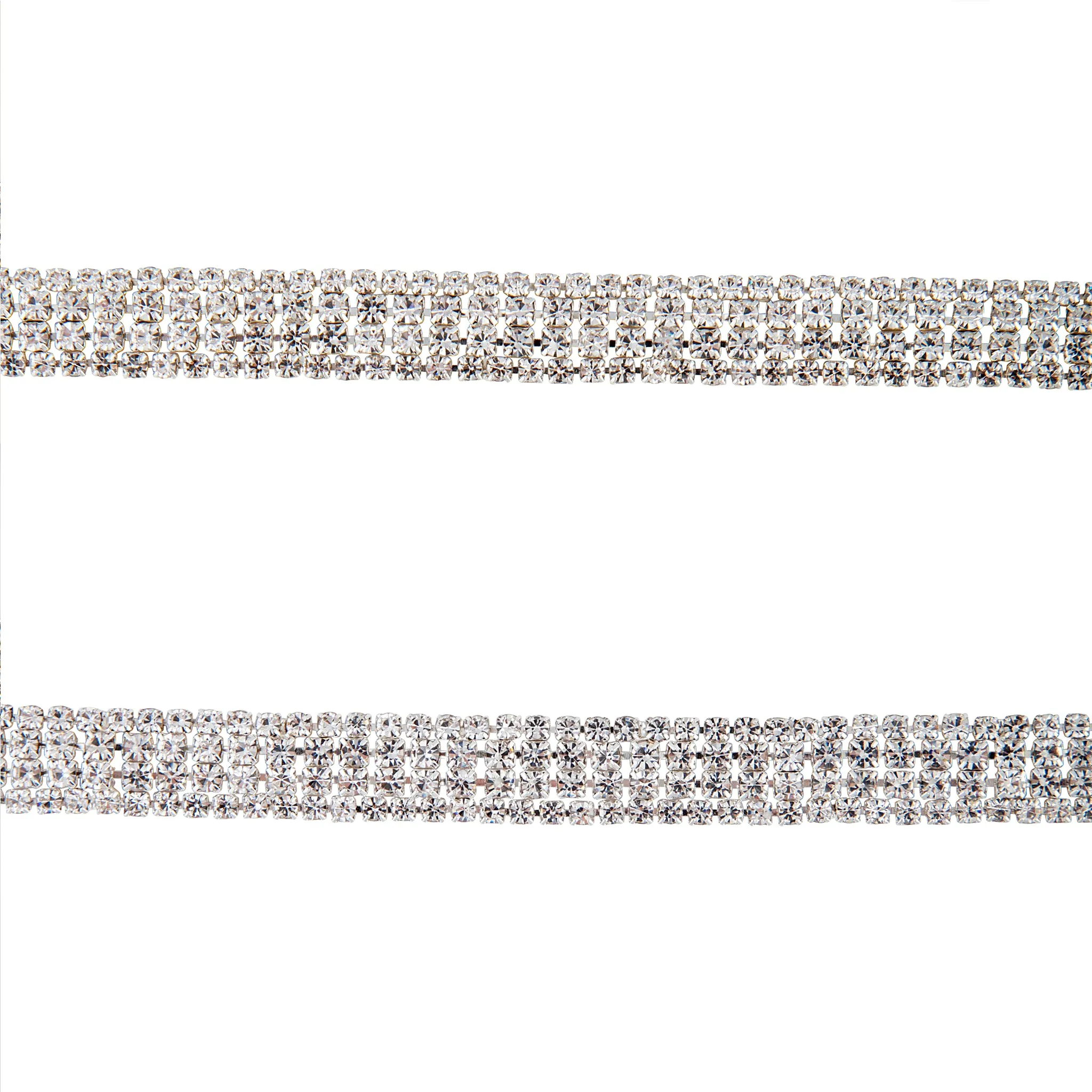 Four Row Diamante Choker & Bracelet Set