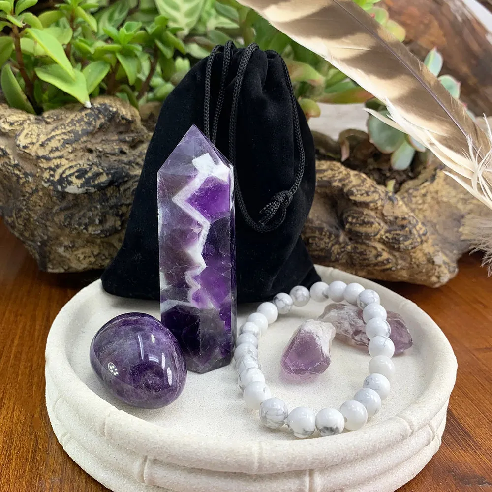 FREE GIVEAWAY!  Dream Amethyst Calming Crystal Set (Just Pay Cost of Shipping)