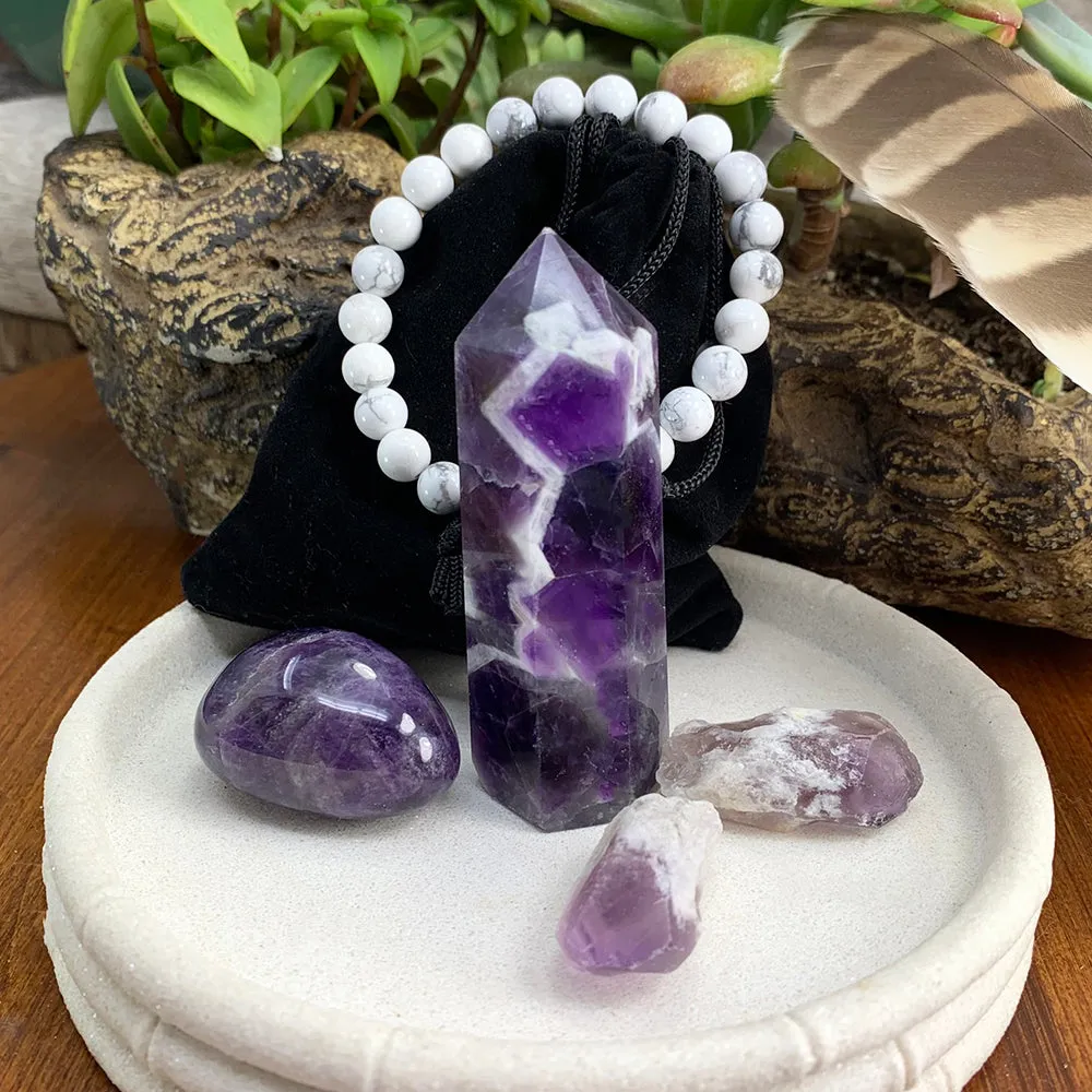 FREE GIVEAWAY!  Dream Amethyst Calming Crystal Set (Just Pay Cost of Shipping)