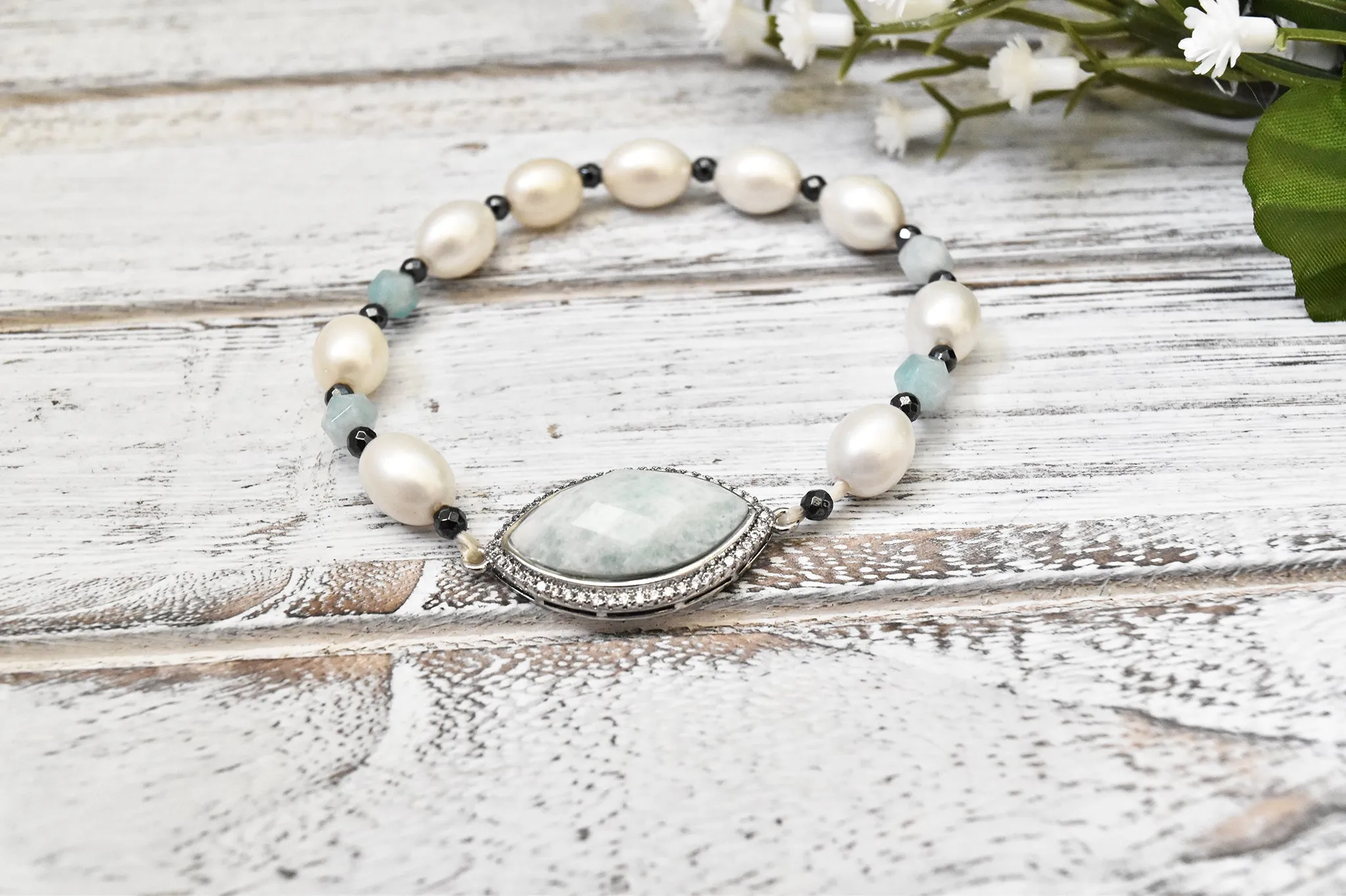 Freshwater Pearl Natural Stone Bracelet