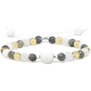 Full Moon Bracelet | Moonstone, Labradorite, Citrine