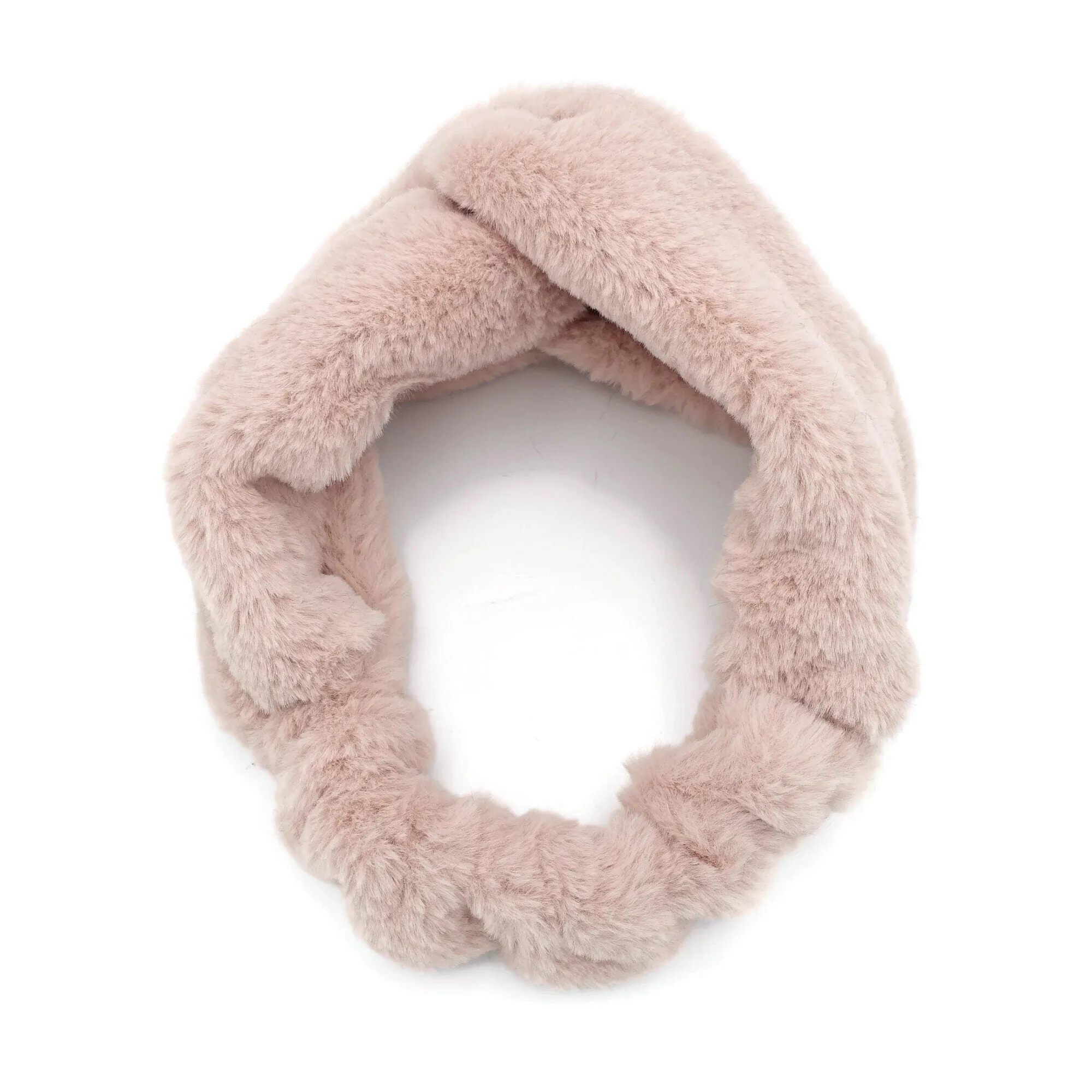 fur cross headband fabric hair hairband soft winter hair turban