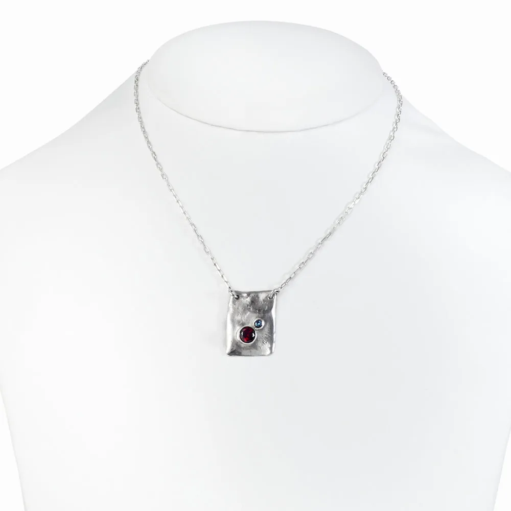 Garnet & Grey Spinel Necklace