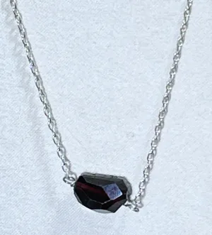 Garnet Necklace 16"