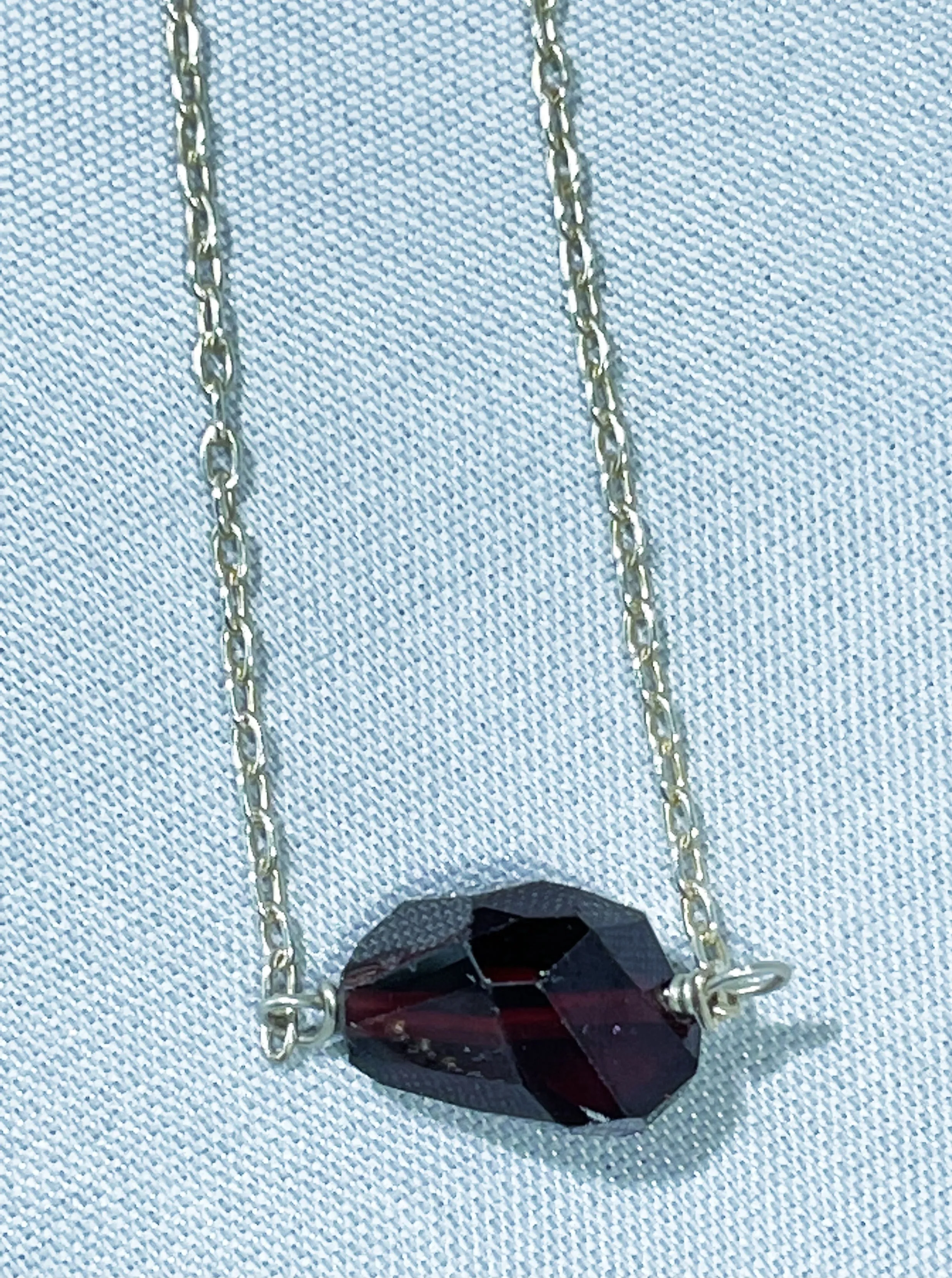 Garnet Necklace 16"